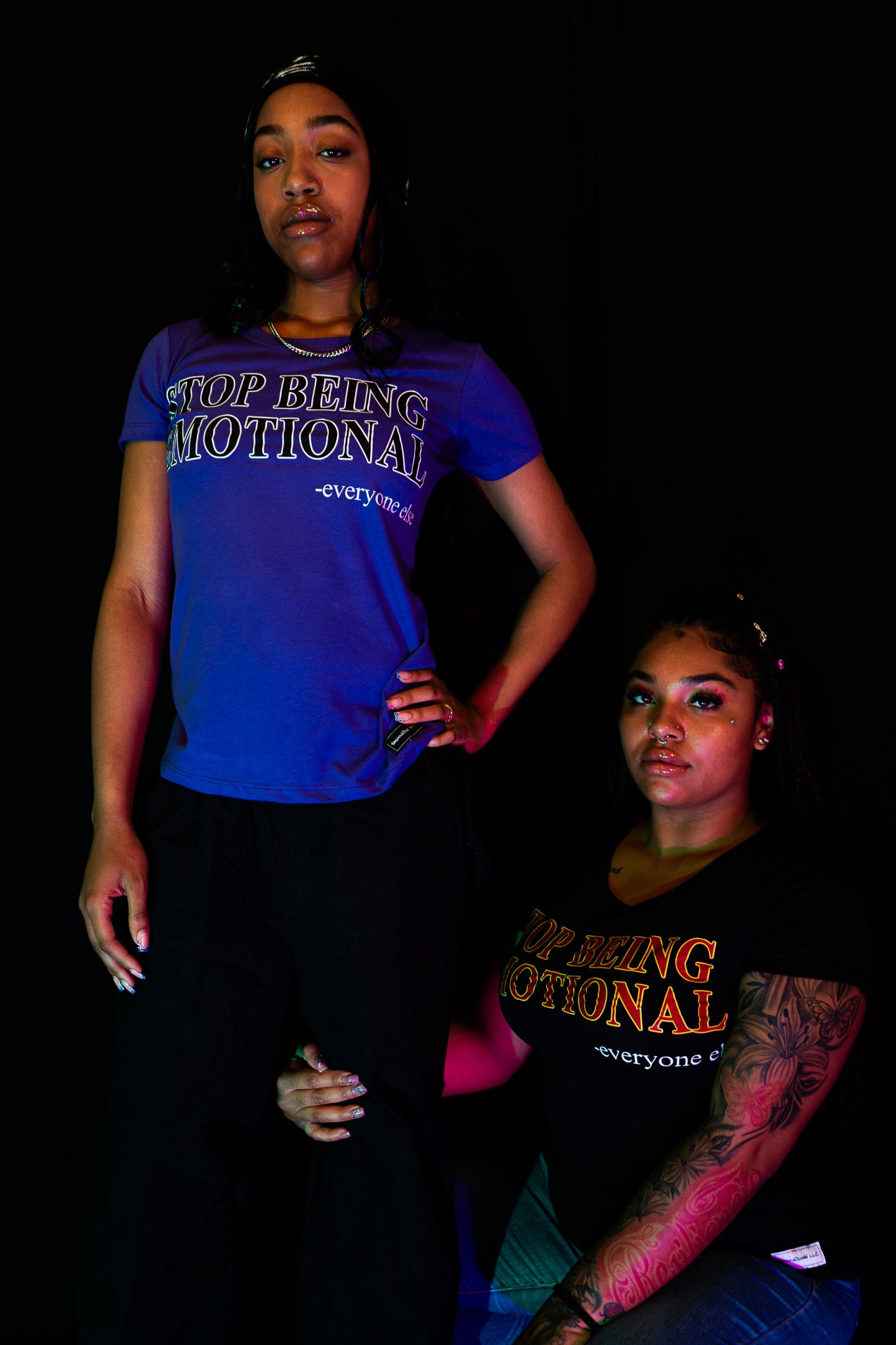 "Stop Being Emotional" Women's Quote Tee